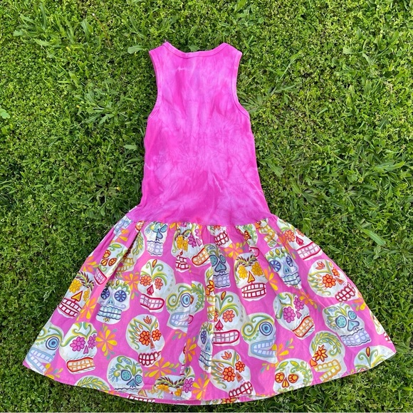 Sugar skull girls dress size 8 Preowned summer spring tank dress - Picture 2 of 5